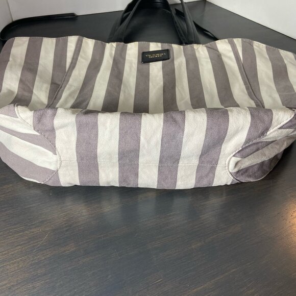 Victoria’s Secret Large Canvas Stripe Tote Bag - Picture 4 of 8
